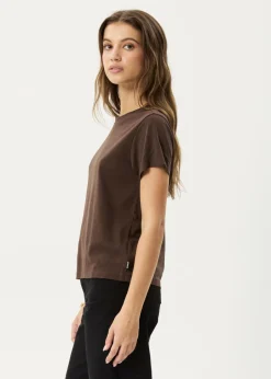Tees & Shirts|Essentials<Afends Eden  - Regular Tee Coffee