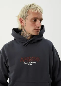 Sweaters & Hoodies<Afends Ember  - Hoodie Charcoal
