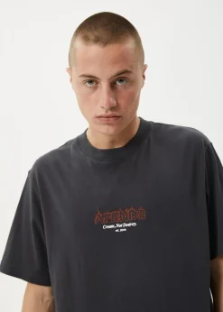 T-Shirts<Afends Ember  - Retro Tee Charcoal