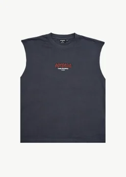 Sleeveless<Afends Ember  - Sleeveless Tee Charcoal