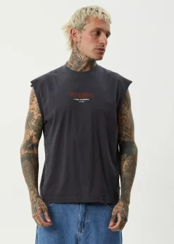 Sleeveless<Afends Ember  - Sleeveless Tee Charcoal