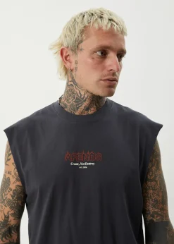 Sleeveless<Afends Ember  - Sleeveless Tee Charcoal