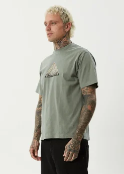 T-Shirts<Afends Embossed  - Retro Tee Washed Sycamore