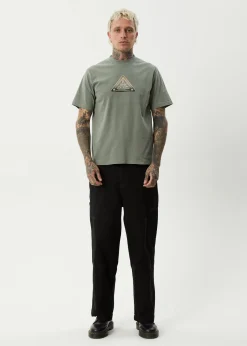 T-Shirts<Afends Embossed  - Retro Tee Washed Sycamore