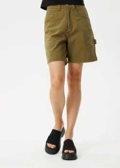 Shorts<Afends Emilie  - Canvas Workwear Short Military