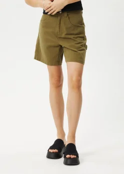 Shorts<Afends Emilie  - Canvas Workwear Short Military