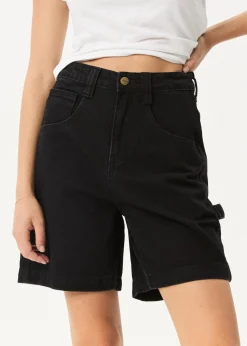 Shorts|Essentials<Afends Emilie  - Denim Workwear Short Washed Black