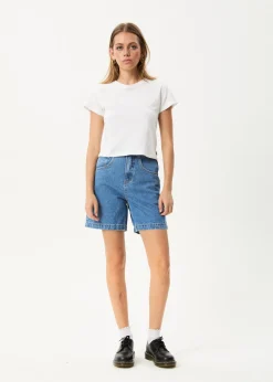 Shorts|Essentials<Afends Emilie  - Denim Workwear Short Worn Blue