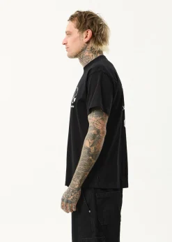T-Shirts<Afends Energy  - Boxy Tee Black