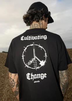 T-Shirts<Afends Energy  - Boxy Tee Black