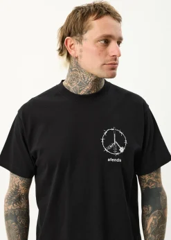 T-Shirts<Afends Energy  - Boxy Tee Black
