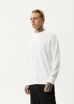 Long Sleeve<Afends Essential  - Long Sleeve Tee White