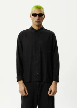 Long Sleeve|Shirts<Afends Everyday  - Long Sleeve Shirt Black