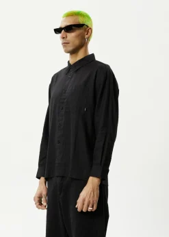 Long Sleeve|Shirts<Afends Everyday  - Long Sleeve Shirt Black