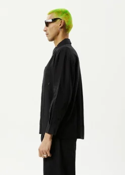 Long Sleeve|Shirts<Afends Everyday  - Long Sleeve Shirt Black