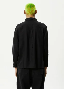 Long Sleeve|Shirts<Afends Everyday  - Long Sleeve Shirt Black