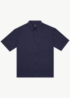 Shirts<Afends Everyday  - Short Sleeve Shirt Deep Sea