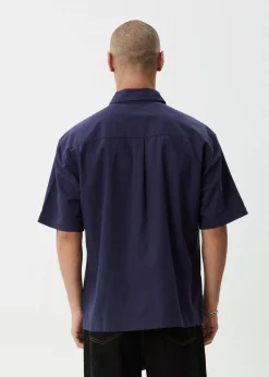 Shirts<Afends Everyday  - Short Sleeve Shirt Deep Sea
