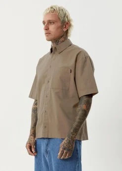 Shirts<Afends Everyday  - Short Sleeve Shirt Fossil