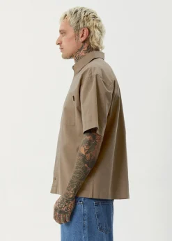 Shirts<Afends Everyday  - Short Sleeve Shirt Fossil