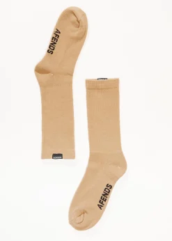 Accessories|Accessories<Afends Everyday  - Socks One Pack Taupe