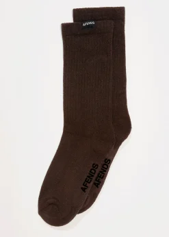 Accessories|Accessories<Afends Everyday  - Socks One Pack Coffee