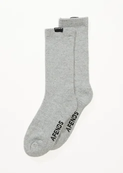 Accessories|Accessories<Afends Everyday  - Socks One Pack Shadow Grey Marle