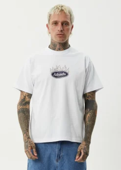 T-Shirts<Afends Fast Forward  - Heavyweight Boxy Tee White