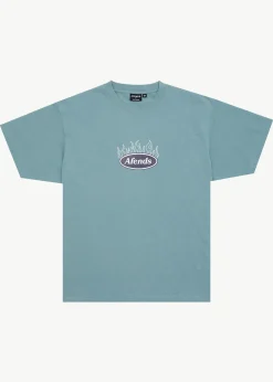 T-Shirts<Afends Fast Forward  - Heavyweight Boxy Tee Ocean Spray