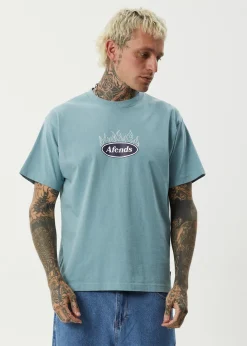T-Shirts<Afends Fast Forward  - Heavyweight Boxy Tee Ocean Spray