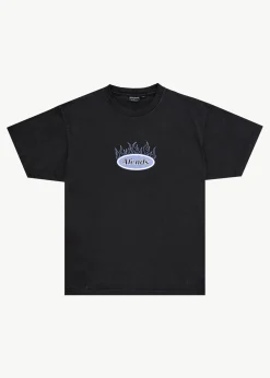 T-Shirts<Afends Fast Forward  - Heavyweight Boxy Tee Stone Black