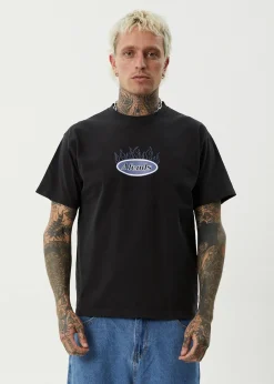 T-Shirts<Afends Fast Forward  - Heavyweight Boxy Tee Stone Black