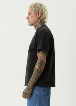 T-Shirts<Afends Fast Forward  - Heavyweight Boxy Tee Stone Black