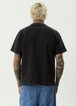 T-Shirts<Afends Fast Forward  - Heavyweight Boxy Tee Stone Black
