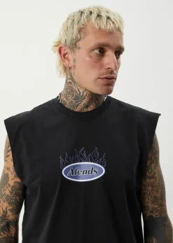 Sleeveless<Afends Fast Forward  - Sleeveless Tee Stone Black