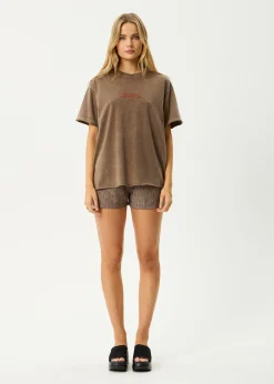 Tees & Shirts<Afends Fatigued  - Oversized Tee Coffee