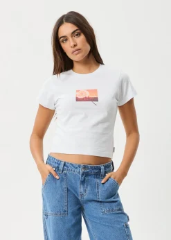 Tees & Shirts<Afends Film  - Baby Tee White