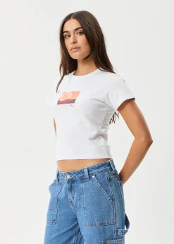 Tees & Shirts<Afends Film  - Baby Tee White