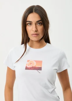 Tees & Shirts<Afends Film  - Baby Tee White