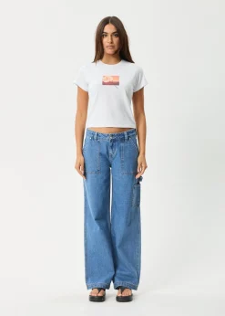Tees & Shirts<Afends Film  - Baby Tee White