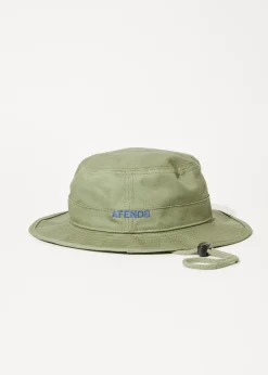 Accessories<Afends Flame  - Bucket Hat Olive