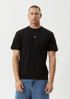 T-Shirts<Afends Flame  - Retro Tee Dark Olive / Black
