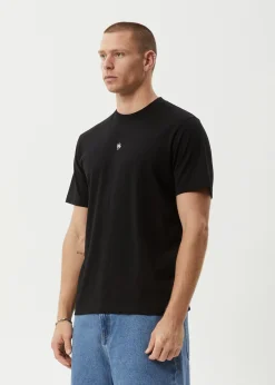 T-Shirts<Afends Flame  - Retro Tee Dark Olive / Black