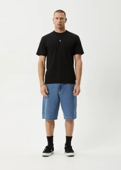 T-Shirts<Afends Flame  - Retro Tee Dark Olive / Black
