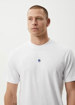 T-Shirts<Afends Flame  - Retro Tee White / Blue