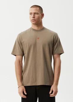 T-Shirts<Afends Flame  - Retro Tee Fossil