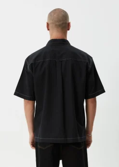 Shirts<Afends Flame  - Short Sleeve Shirt Black