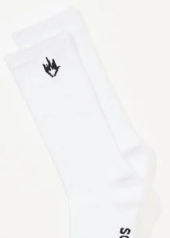 Accessories|Accessories<Afends Flame  - Socks Three Pack White