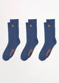 Accessories|Accessories<Afends Flame  - Socks Three Pack Marlin