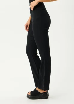 Pants|Sets & Co-Ords<Afends Focus  - Seersucker Flare Pant Black
